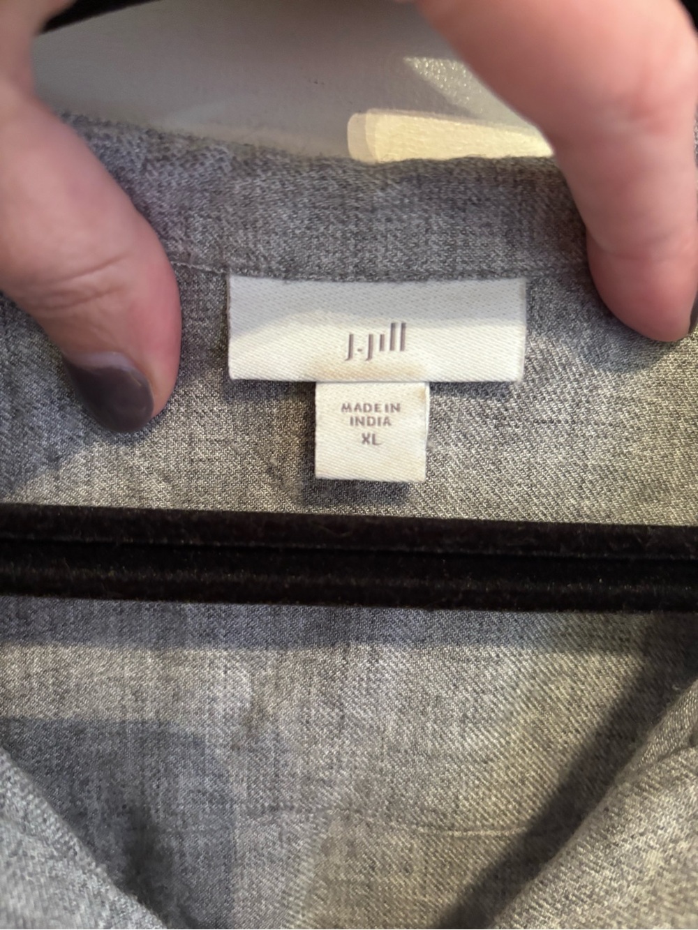 J. Jill Gray Button-Down Relaxed Shirt - Picture 3 of 6